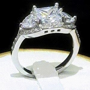 NEW 2010 925 Sterling Silver  Engagement Ring